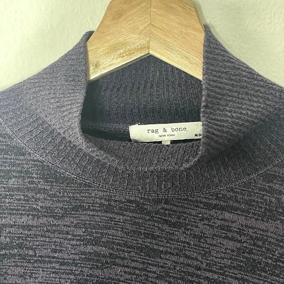 RAG & BONE NEW YORK HIGH NECK LONG SLEEVE TOP SIZE M - Picture 6 of 8